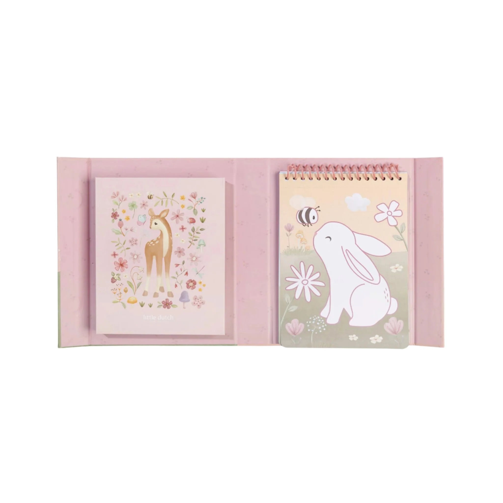 Little Dutch set de colorat cu carte, creioane si stickere 3 ani+ Fairy Garden Rosa
