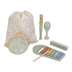 Little Dutch set de instrumente muzicale din lemn FSC  3 ani+ Safari Friends Green
