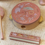 Little Dutch set de instrumente muzicale din lemn FSC  3 ani+ Safari Friends Pink
