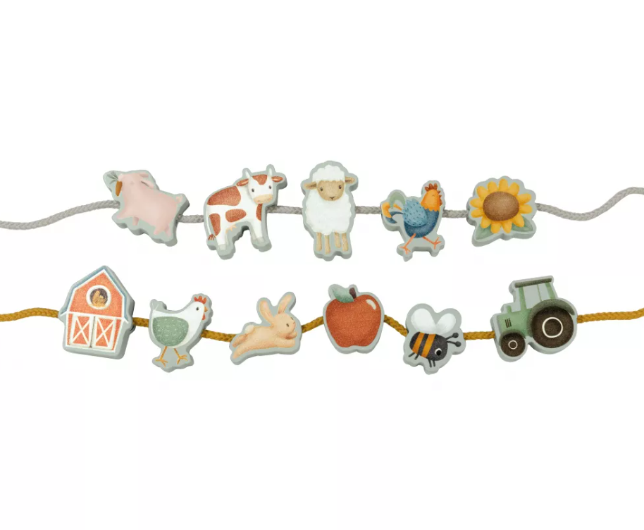 Little Dutch set figurine din lemn FSC cu snur 3 ani+ Little Farm Imagine principală a produsului