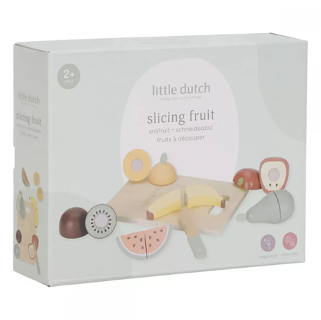 Little Dutch set de fructe din lemn SCF pentru feliat 2 ani+