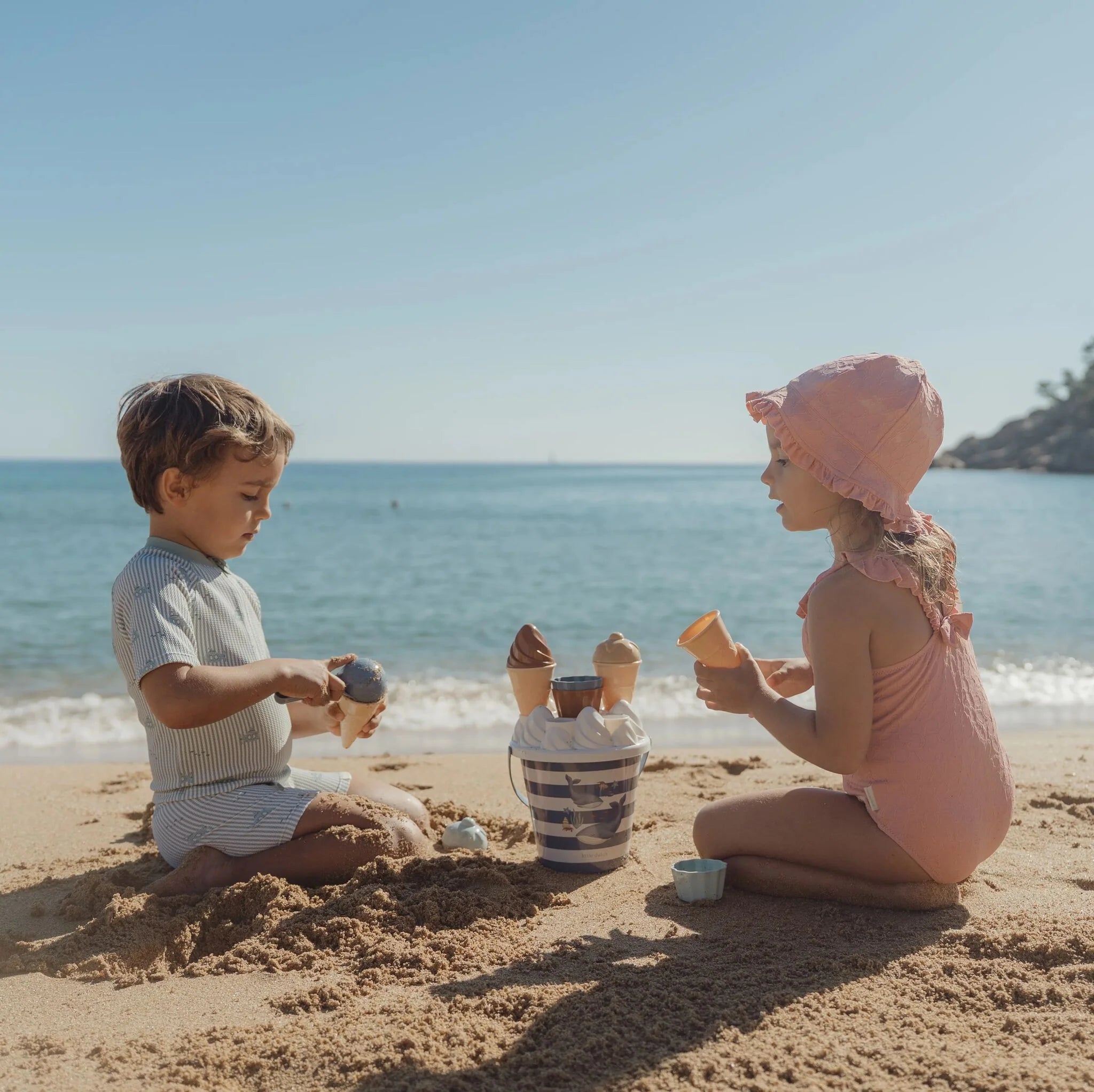 Little Dutch set jucarii pentru plaja 14 piese forme inghetata 2 ani+ Ocean World