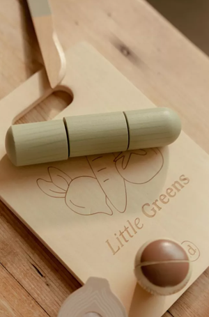 Little Dutch set de legume din lemn FSC pentru feliat 3 ani+