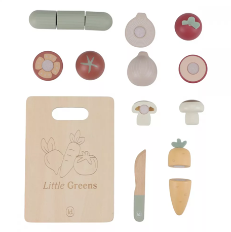 Little Dutch set de legume din lemn FSC pentru feliat 3 ani+