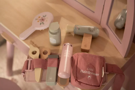 Little Dutch set pentru coafor din lemn FSC 3 ani+ Pink