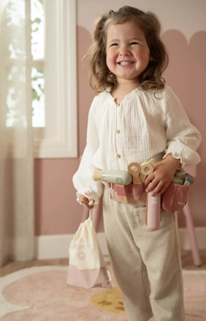 Little Dutch set pentru coafor din lemn FSC 3 ani+ Pink