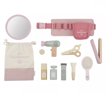 Little Dutch set pentru coafor din lemn FSC 3 ani+ Pink Imagine secundară a produsului