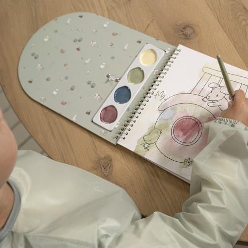 Little Dutch sort impermeabil pentru pictura 3 ani+ Little Farm Green