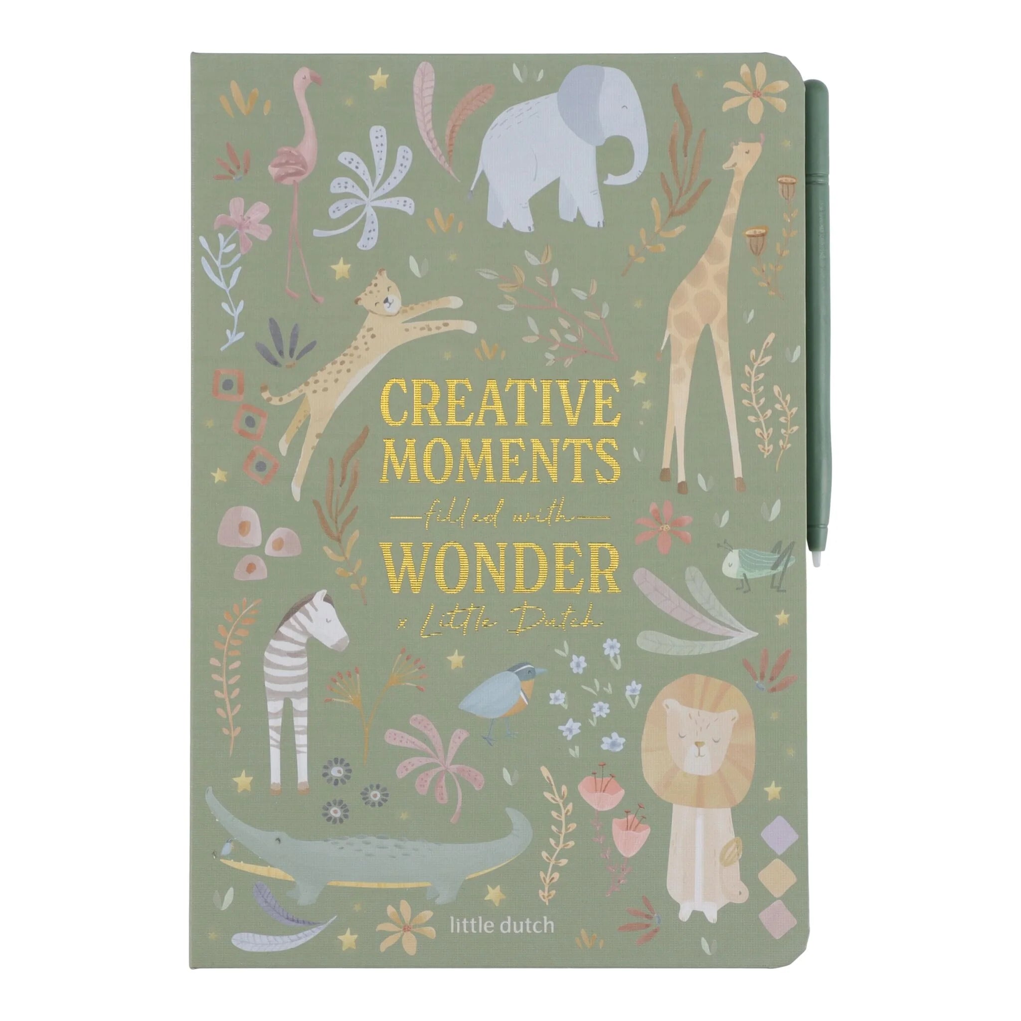 Little Dutch tableta magica de desen 3 ani+ Safari Friends Green