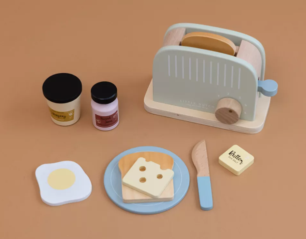 Little Dutch toaster din lemn FSC cu functie Pop-Up si accesorii 2 ani+