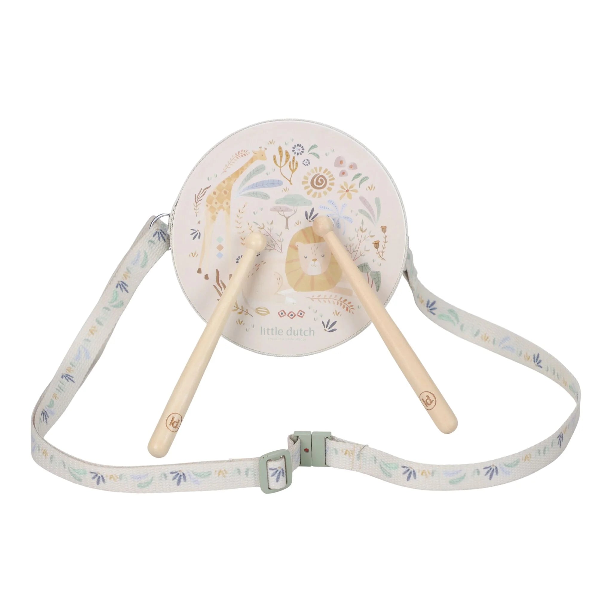 Little Dutch toba din lemn FSC 12m+ Safari Friends Green