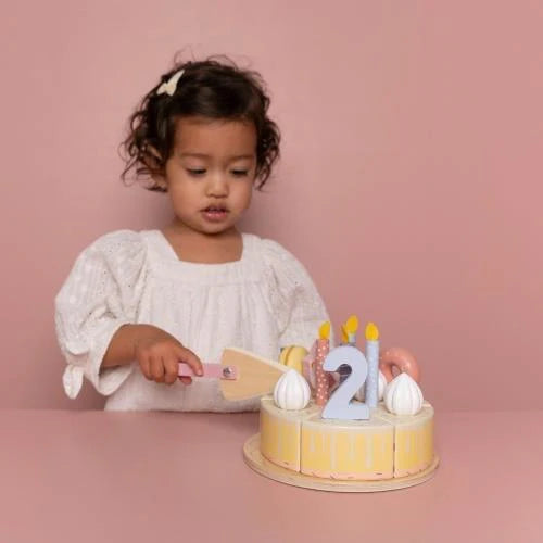 Little Dutch Tort aniversar cu decoratiuni 3 ani+ Roz