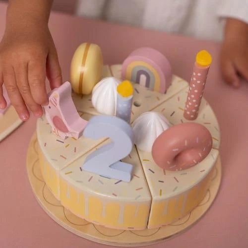 Little Dutch Tort aniversar cu decoratiuni 3 ani+ Roz