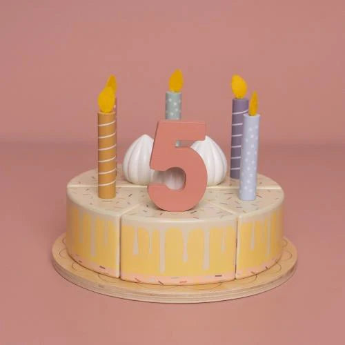 Little Dutch Tort aniversar cu decoratiuni 3 ani+ Roz