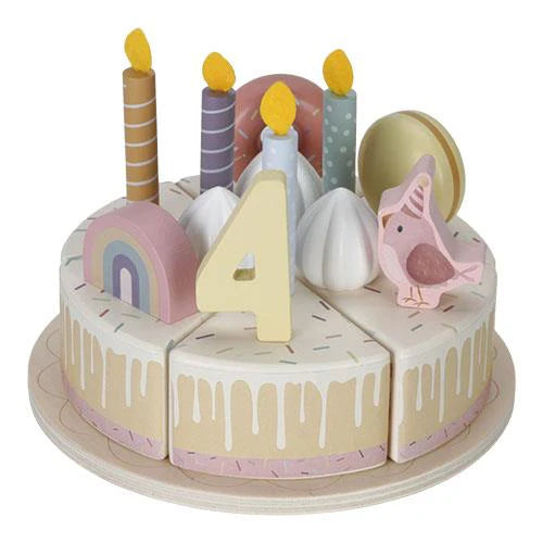 Little Dutch Tort aniversar cu decoratiuni 3 ani+ Roz