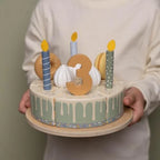 Little Dutch tort aniversar cu decoratiuni 3 ani+ Blue