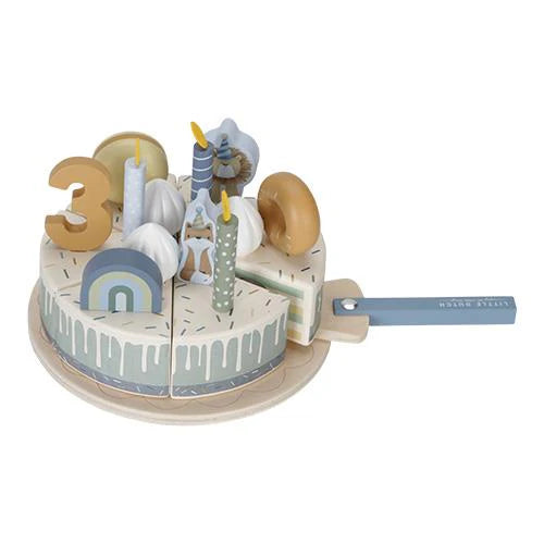 Little Dutch tort aniversar cu decoratiuni 3 ani+ Blue