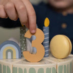 Little Dutch tort aniversar cu decoratiuni 3 ani+ Blue