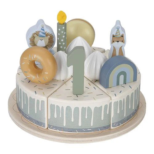 Little Dutch tort aniversar cu decoratiuni 3 ani+ Blue