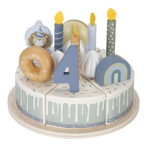 Little Dutch tort aniversar cu decoratiuni 3 ani+ Blue