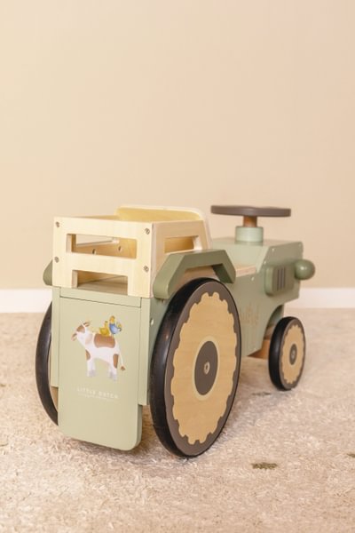 Little Dutch tractor Ride-On din lemn FSC 18m+ Little Farm