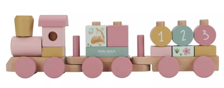 Little Dutch trenulet din lemn FSC pentru stivuirei 12m+ Fairy Garden