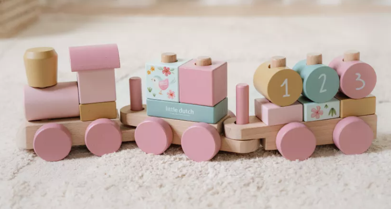 Little Dutch trenulet din lemn FSC pentru stivuirei 12m+ Fairy Garden Imagine secundară a produsului