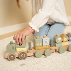 Little Dutch trenulet din lemn SFC pentru stivuire 12m+ Little Farm