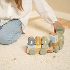 Little Dutch trenulet din lemn SFC pentru stivuire 12m+ Little Farm