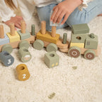 Little Dutch trenulet din lemn SFC pentru stivuire 12m+ Little Farm