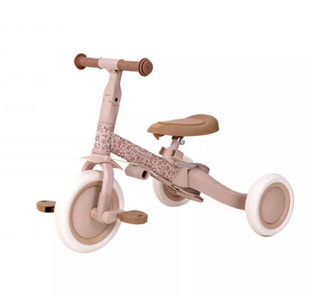 Little Dutch tricicleta 4in1 cu bara de impingere 1-3 ani Fairy Floral