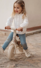 Little Dutch tricicleta 4in1 cu bara de impingere 1-3 ani Off White