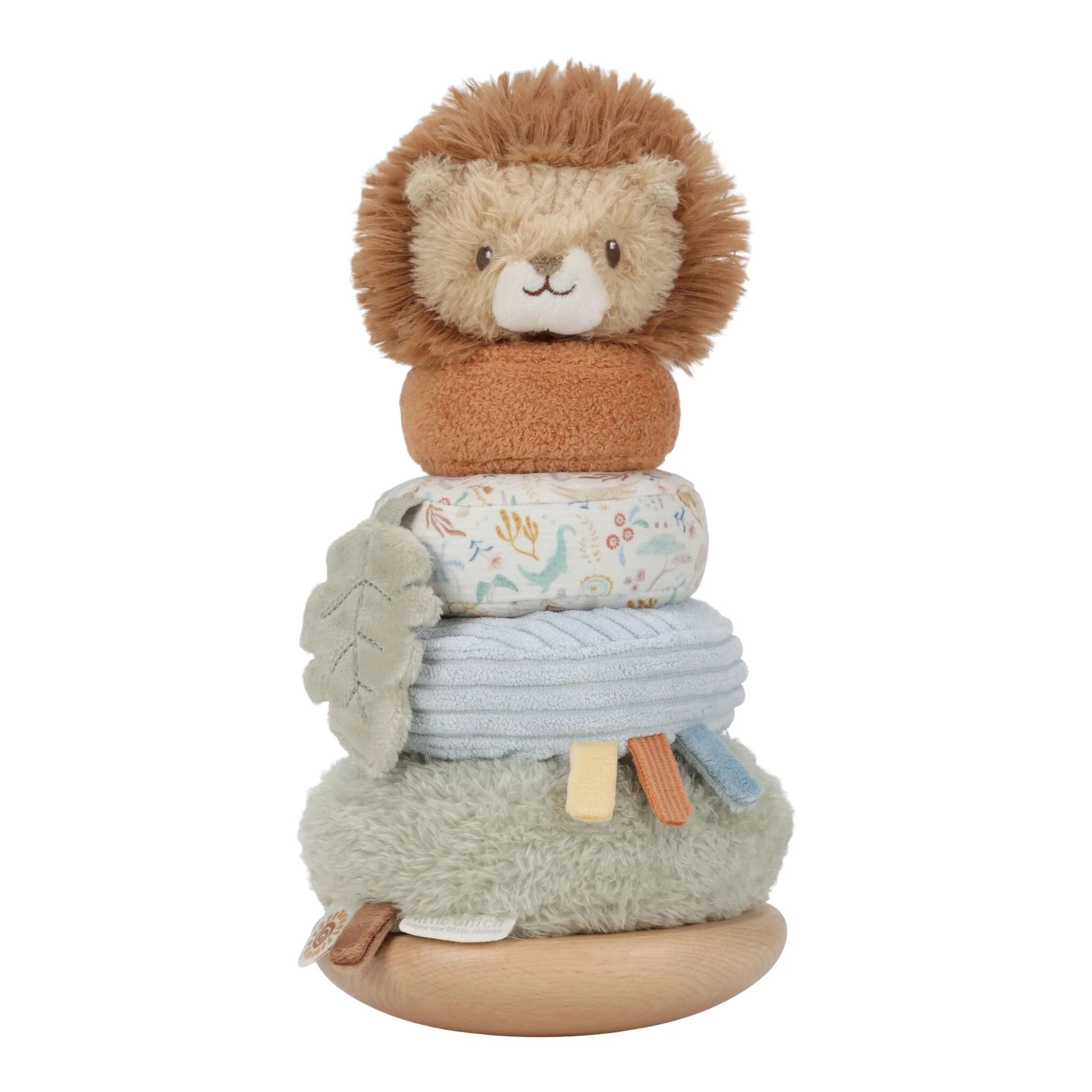 Little Dutch turn de stivuire din lemn si textile 12m+ Safari Friends Leu