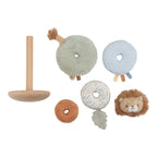 Little Dutch turn de stivuire din lemn si textile 12m+ Safari Friends Leu