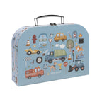 Little Dutch valiza cu activitati creative 3 ani+ Jim Vehicles