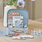 Little Dutch valiza cu activitati creative 3 ani+ Jim Vehicles