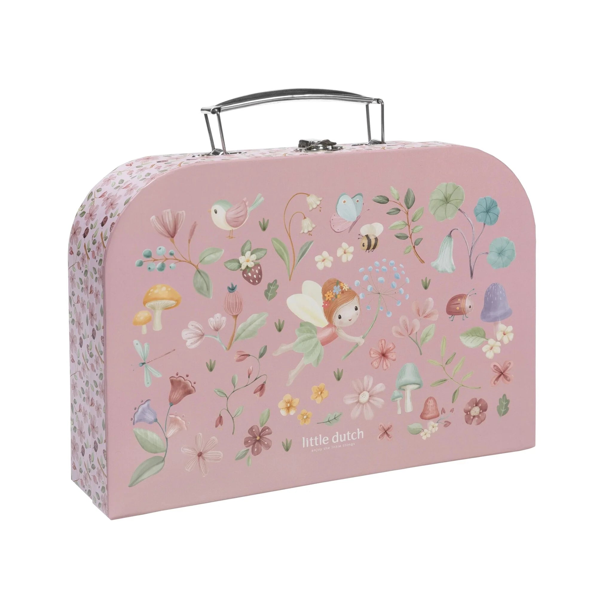 Little Dutch valiza cu activitati creative 3 ani+ Rosa Fairy Garden