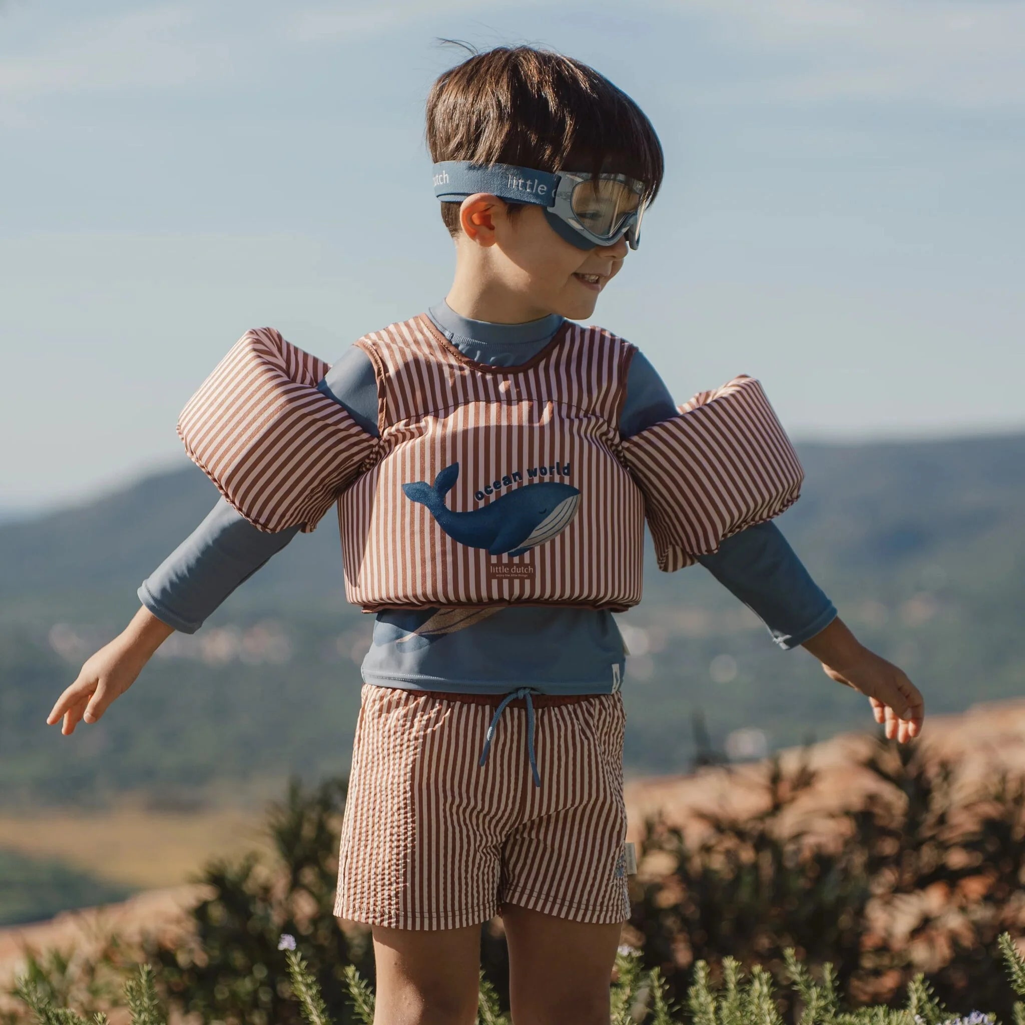 Little Dutch vesta de inot cu aripioare 3-6 ani Ocean World Brown