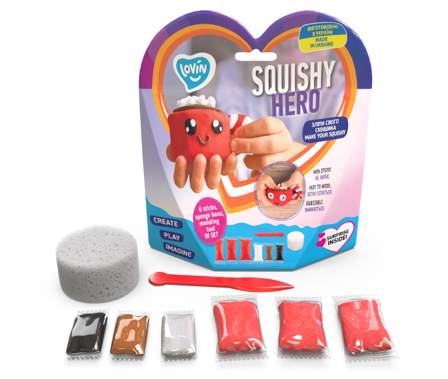 Lovin set Air Clay cu argila usoara 6 culori Squishy Hero 3 ani+ Cupcao