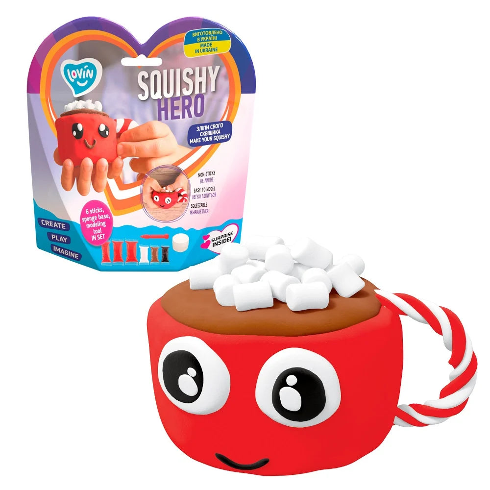 Lovin set Air Clay cu argila usoara 6 culori Squishy Hero 3 ani+ Cupcao