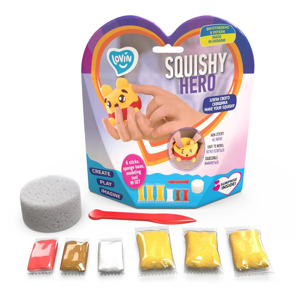 Lovin set Air Clay cu argila usoara 6 culori Squishy Hero 3 ani+ Squiny Pooh