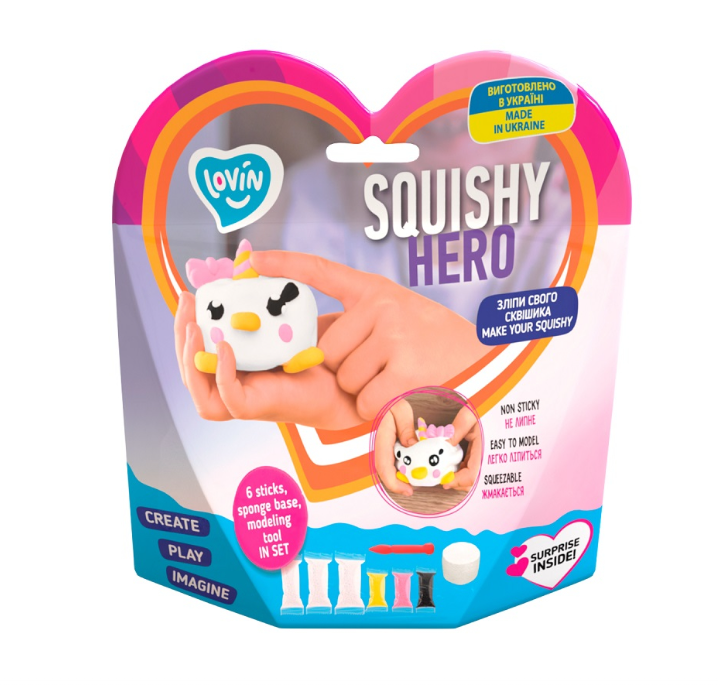 Lovin set Air Clay cu argila usoara 6 culori Squishy Hero 3 ani+ Teensy-Weensy Imagine principală a produsului