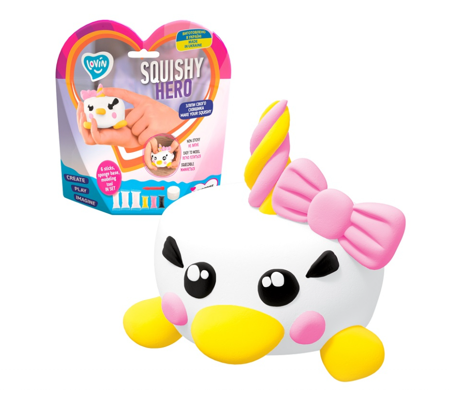 Lovin set Air Clay cu argila usoara 6 culori Squishy Hero 3 ani+ Teensy-Weensy