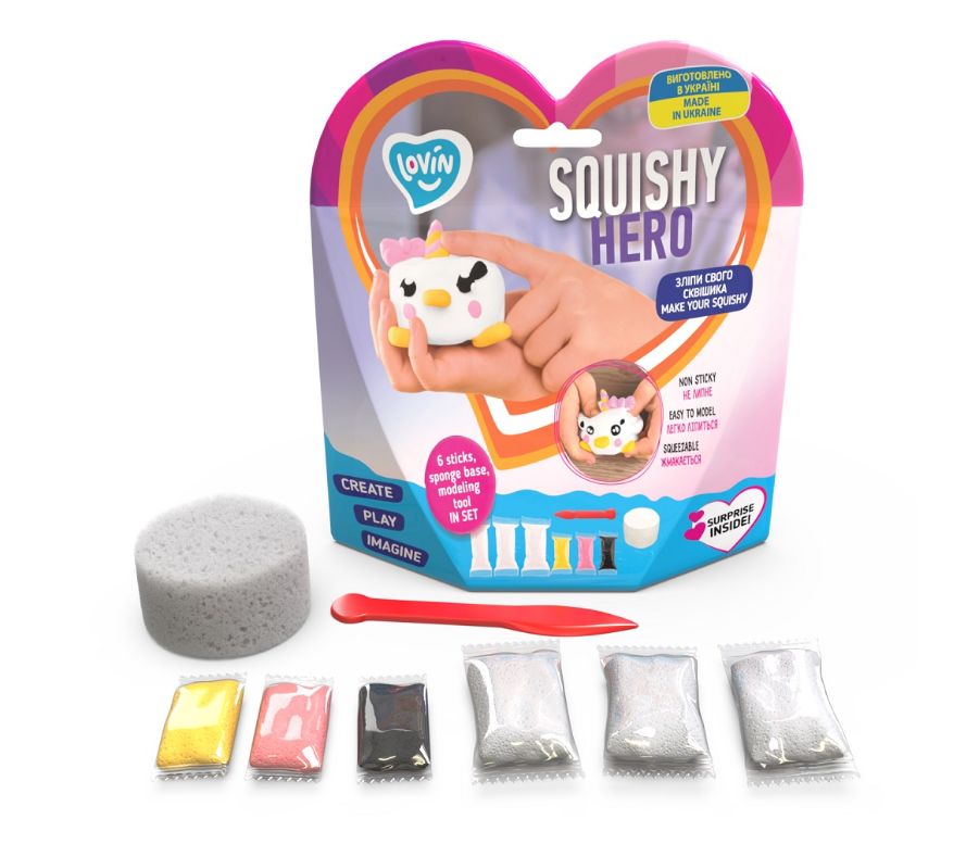 Lovin set Air Clay cu argila usoara 6 culori Squishy Hero 3 ani+ Teensy-Weensy