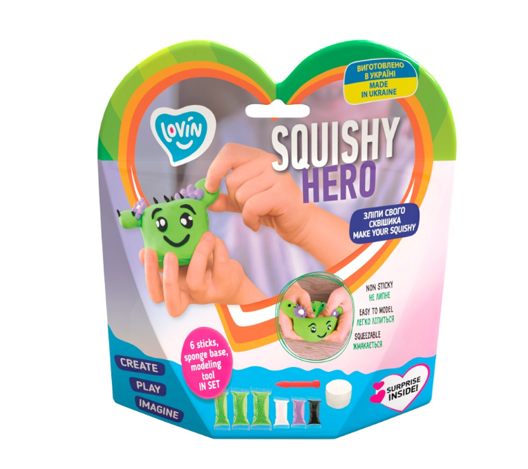 Lovin set Air Clay cu argila usoara 6 culori Squishy Hero 3 ani+ Cactusita Imagine principală a produsului