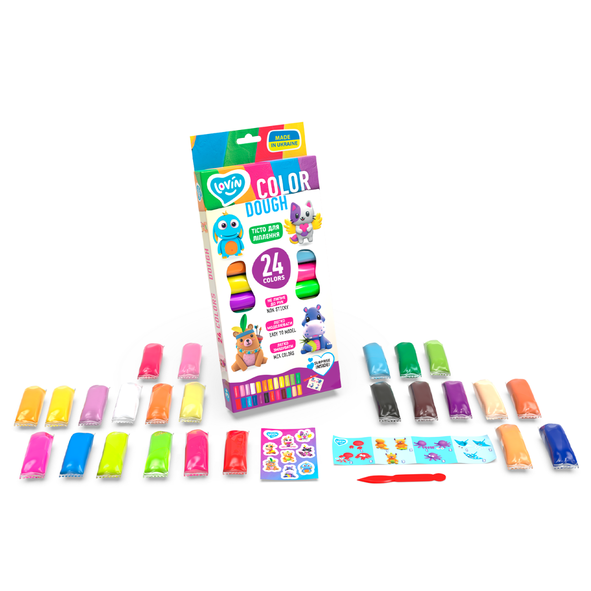 Lovin set plastilina 24 de culori Shine&Aroma 3 ani+