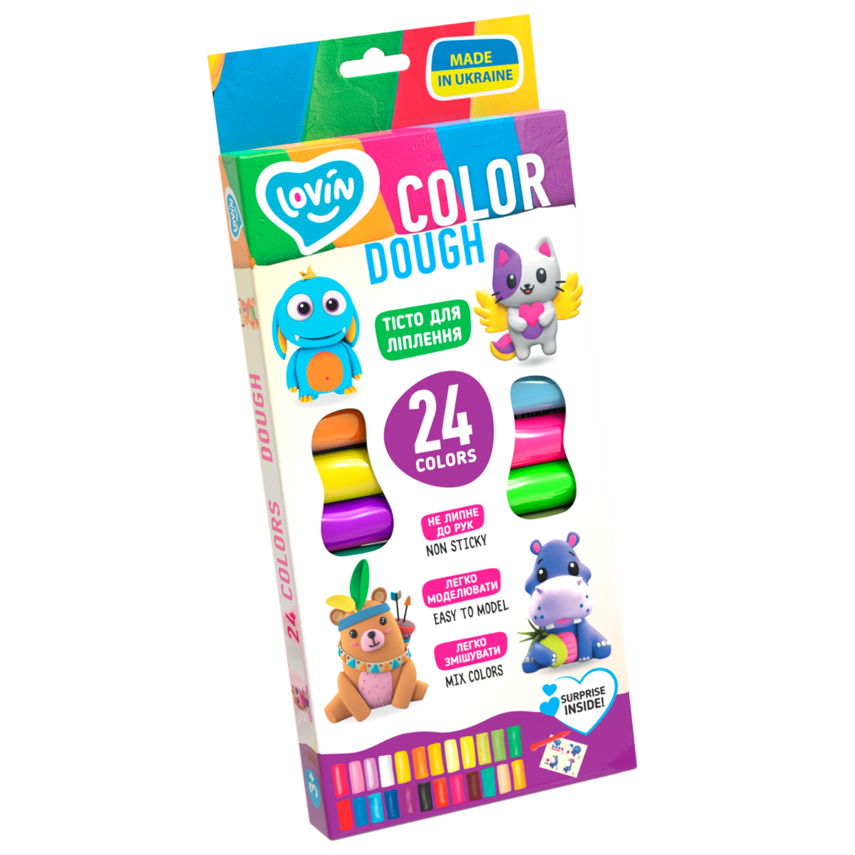 Lovin set plastilina 24 de culori Shine&Aroma 3 ani+
