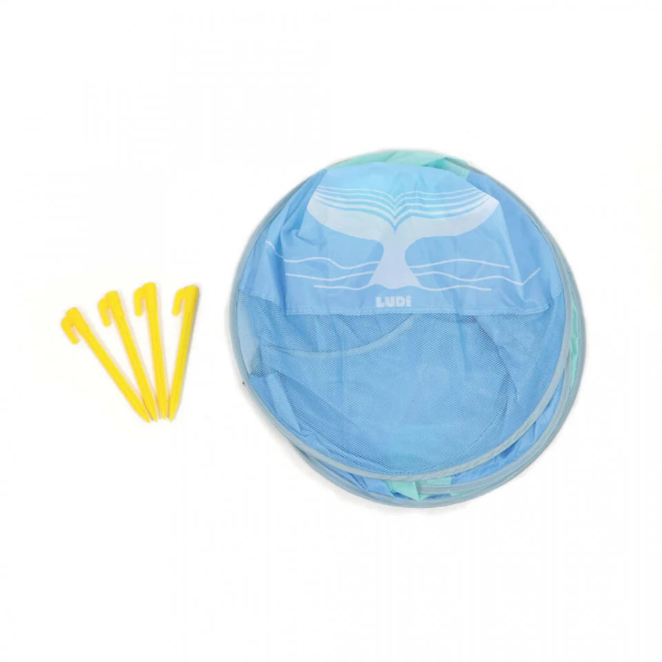 Ludi Cort de plaja Pop-up Anti-UV 50SPF Albastru