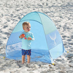 Ludi Cort de plaja Pop-up Anti-UV 50SPF Albastru