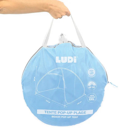 Ludi Cort de plaja Pop-up Anti-UV 50SPF Albastru